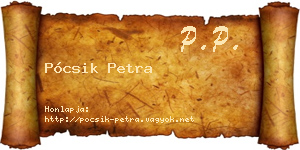 Pócsik Petra névjegykártya